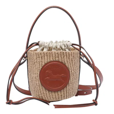 Chloé Chloe Women Mini Horse Medal Basket Bag In Brown