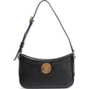 Chloé Mini Horse Medal Leather Shoulder Bag In Black