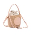 Chloé Pink Mini Horse Medal Basket Bag In Nude