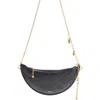 Chloé Mini Icons Leather Half Moon Crossbody Bag In Black