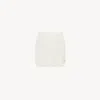 Chloé Mini Jupe Ajustée En Maille De Laine Et Cachemire In White