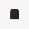 Chloé Mini Jupe Droite En Jacquard De Laine Mélangée In Black