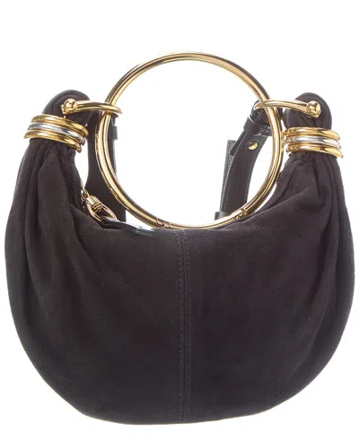Chloé Chloe Mini Leather Bracelet Hobo Bag In Black