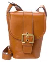 Chloé Mini Leather Saddle Bag In Brown