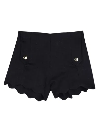 Chloé Mini Linen Shorts For Baby Girls In Blue