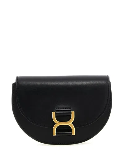 Chloé Mini Marcie Cross Body Bag In Schwarz