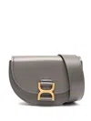 Chloé Marcie Mini Leather Cross Body Bag In Grey