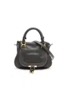 Chloé Mini Marcie Double Carry Bag In Black