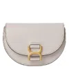 Chloé Mini Marcie Flap Bag In Soft Leather Grey Size Onesize 100% Calf-skin Leather In Grey