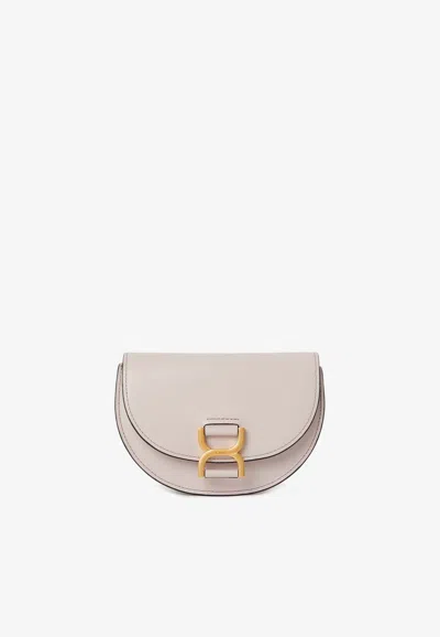Chloé Mini Marcie Shoulder Bag In Gray