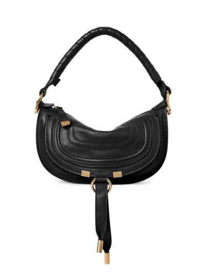Chloé Mini Marcie Shoulder Bag In Soft Leather In Pattern