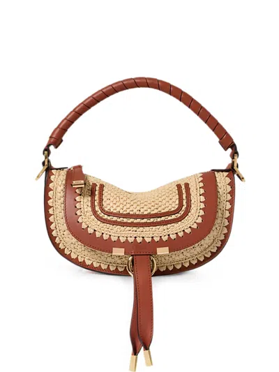Chloé Mini Marcie Tote Bag In Brown