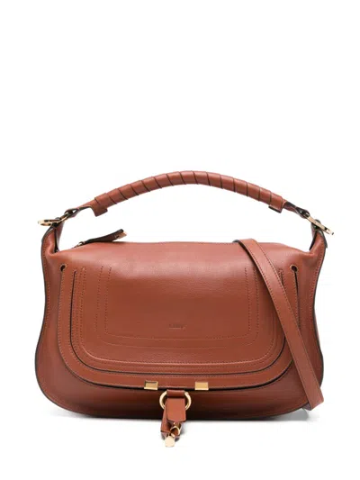Chloé Mini Marcien Shoulder Bag In Brown