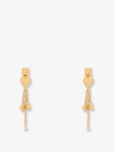 Chloé Mini Paddington Brass Earrings In Gold
