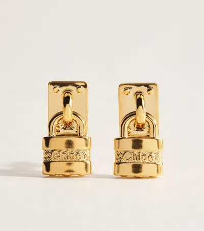 Chloé Mini Paddington Earrings In Gold
