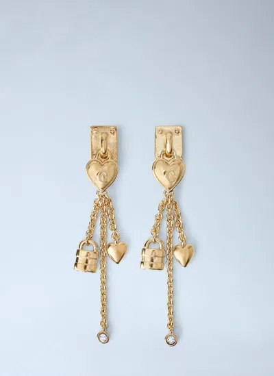 Chloé Mini Paddington Earrings In Yellow