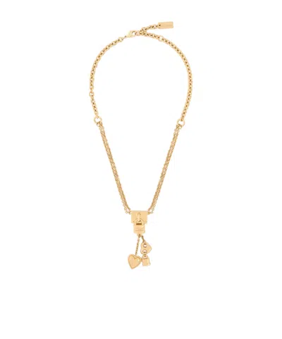 Chloé Mini Paddington Heart Padlock-pendant Necklace In Gold