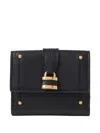 Chloé Mini Paddington Lock-detail Wallet In Black