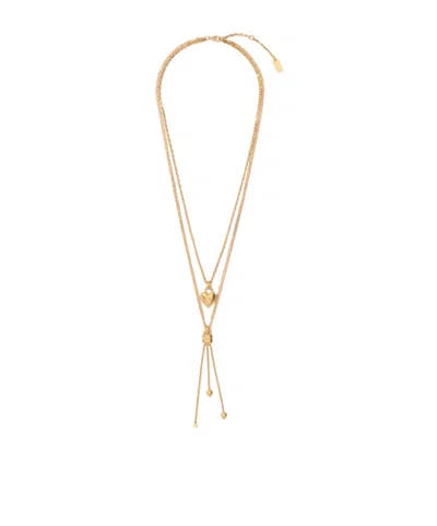 Chloé Mini Paddington Heart-pendant Necklace In Gold