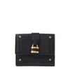 Chloé Paddington Embellished Textured-leather Cardholder In Black