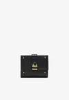 Chloé Paddington Embellished Textured-leather Cardholder In Black