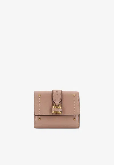 Chloé Mini Paddington Tri-fold Wallet In Pink