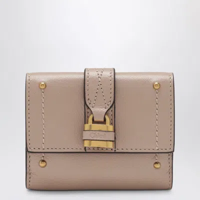 Chloé Mini Paddington Trifold Wallet In Pink