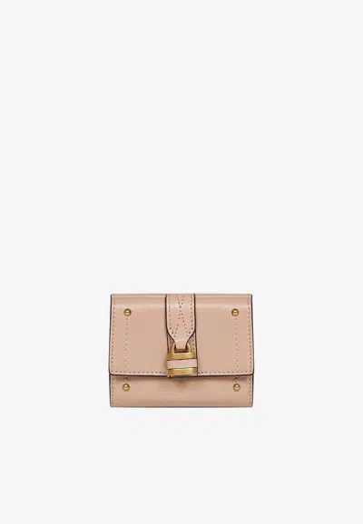Chloé Mini Paddington Tri-fold Wallet In Pink