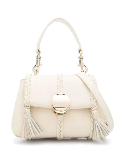 Pre-owned Chloé Mini Penelope Shoulder Bag In 白色