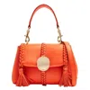 Chloé Chloe Mini Penelope Soft Shoulder Bag In Orange