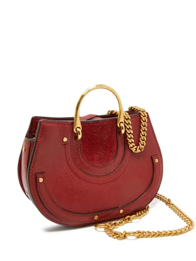 Pre-owned Chloé Mini Pixie Tote Bag In Red