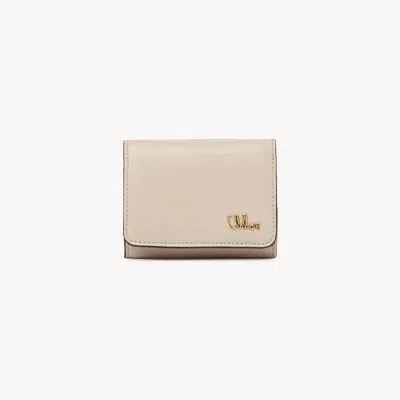 Chloé Mini Portefeuille À Trois Volets  Iconic En Cuir Brillant Femme Rose Taille Onesize 100% Cuir D In Pink