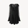 Chloé Chloè Flared Mini Dress In Silk Muslin In Black