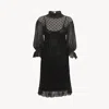 Chloé Ruffled Puff-sleeve Mini Dress In A Lurex Knit In Multi