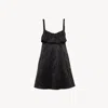 Chloé Mini Robe Sans Manches En Satin Technique Lavé In Black