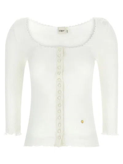 CHLOÉ CHLOÉ MINI RUFFLED CARDIGAN