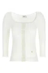 Chloé Mini Ruffled Cardigan In Neutral