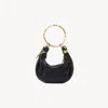 Chloé Bracelet Embellished Textured-leather Tote In Black