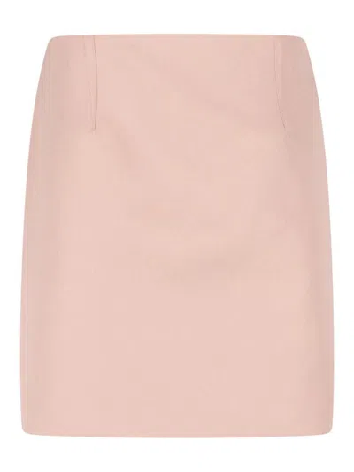 Chloé Mini Satin Skirt In Nude