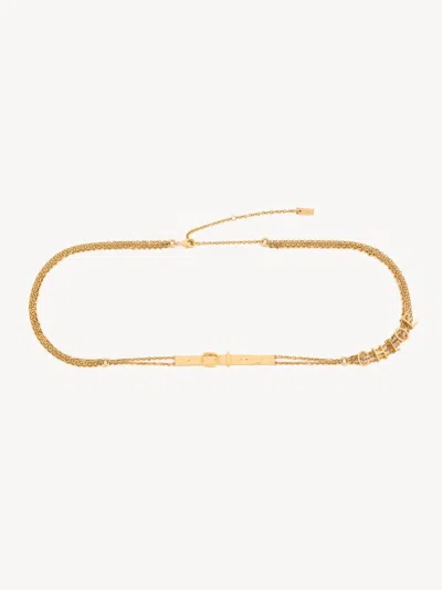 Chloé Mini Signature Jewelry Belt In Gold