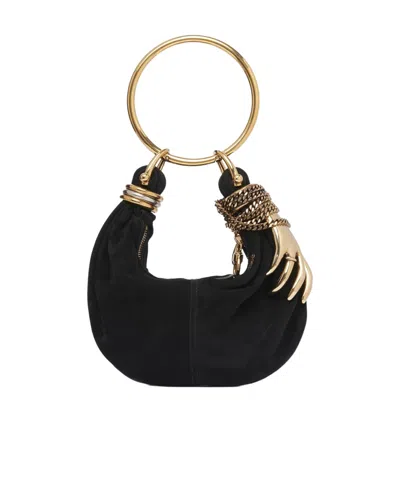 Chloé Mini Suede Bracelet Hobo Bag In Black