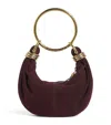 Chloé Womens Deep Violine Bracelet Hobo Mini Suede Top-handle-bag In Purple