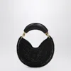 Chloé Mini Summer Banana Hobo Bag In Black Crochet With Leather Details Women
