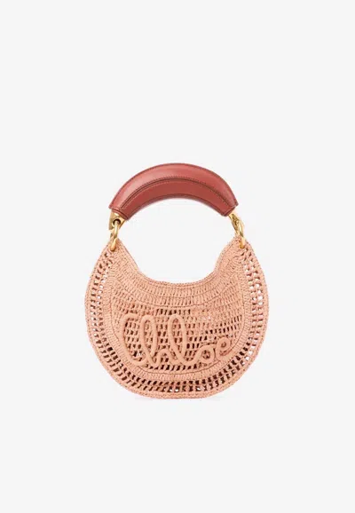 Chloé Mini Summer Banana Hobo Bag In Sand