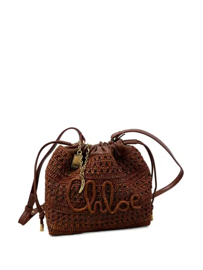 Chloé Mini Summer Banana Shoulder Bag In Brown