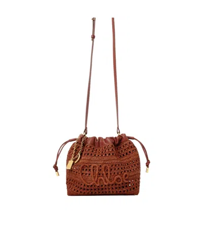 Chloé Mini Summer Banana Shoulder Bag In Brown