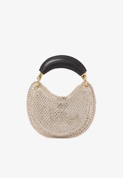 Chloé Mini Summer Banana Top Handle Bag In Neutral
