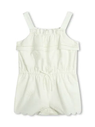 Chloé Mini Summer Jumpsuit For Girls In White