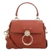 Chloé Mini Tess Day Bag In Grained & Soft Leather In Brown