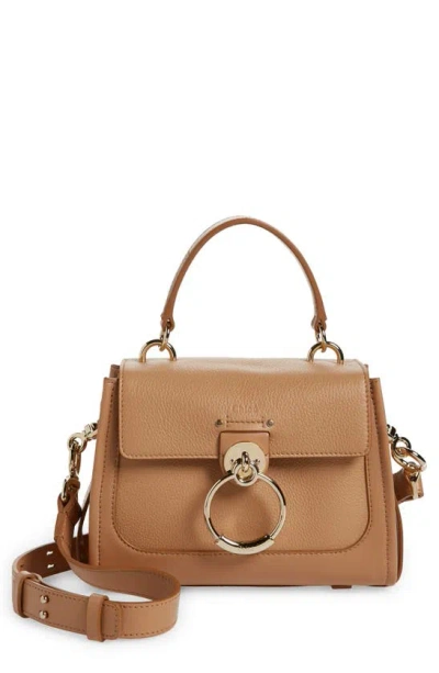 Chloé Chloe Tess Day Mini Leather Shoulder Bag In Brown